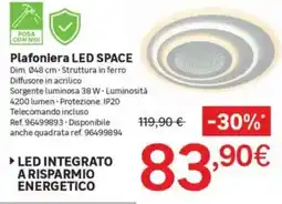 Leroy Merlin Plafoniera LED SPACE offerta