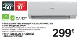 Leroy Merlin Climatizzatore fisso monosplit PURA CANDY 9000 Btu Classe energetica A++/A+ offerta
