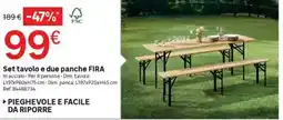 Leroy Merlin Set tavolo e due panche FIRA offerta
