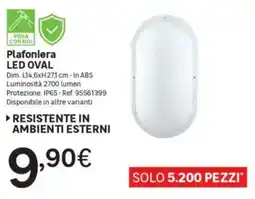 Leroy Merlin Plafoniera LED OVAL offerta