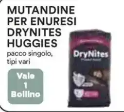 Coop Superstore Mutandine per enuresi drynites HUGGIES offerta