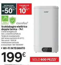 Leroy Merlin Comfee' Scaldabagno elettrico doppia tanica offerta