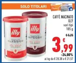 Conad Caffè Macinato Illy offerta