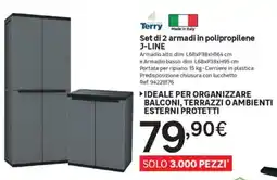 Leroy Merlin Set di 2 armadi in polipropilene J-LINE offerta