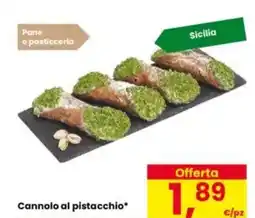 Eurospar Cannolo al pistacchio offerta