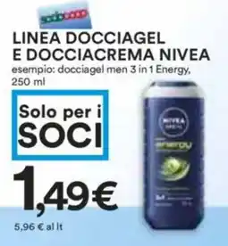 Coop Superstore Linea docciagel e docciacrema NIVEA offerta