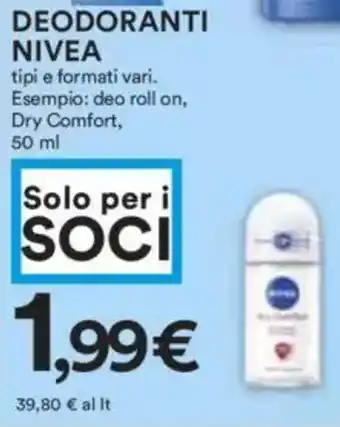 Coop Superstore Deodoranti NIVEA offerta
