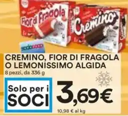 Coop Superstore Cremino, fior di fragola o lemoníssimo ALGIDA offerta
