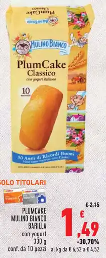 Conad Plumcake mulino bianco BARILLA offerta