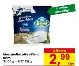 Eurospar Mozzarella Latte e Fieno Brimi offerta
