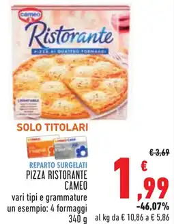 Conad Pizza ristorante CAMEO offerta