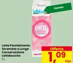 Eurospar Latte Parzialmente Scremato a Lunga Conservazione Lattebusche offerta