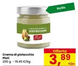 Eurospar Crema di pistacchio Pisti offerta