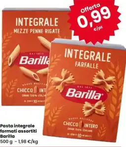 Eurospar Pasta integrale formati assortiti Barilla offerta