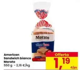 Eurospar American Sandwich bianco Morato offerta