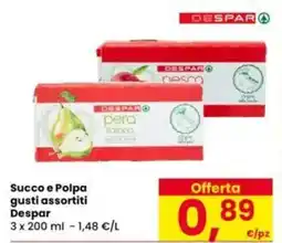 Eurospar Succo e Polpa gusti assortiti Despar offerta