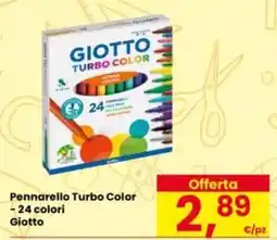Eurospar Pennarello Turbo Color - 24 colori Giotto offerta
