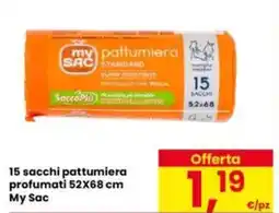 Eurospar 15 sacchi pattumiera profumati 52X68 cm My Sac offerta