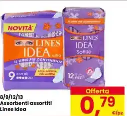 Eurospar 8/9/12/13 Assorbenti assortiti Lines Idea offerta