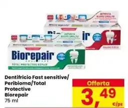 Eurospar Dentifricio Fast sensitive/ Peribioma/Total Protective Biorepair offerta