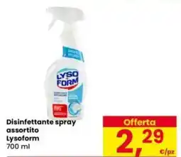 Eurospar Disinfettante spray assortito Lysoform offerta