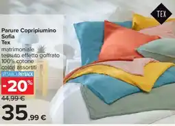 Carrefour Parure Copripiumino Sofia Tex offerta