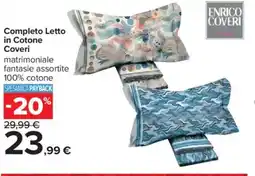 Carrefour Completo Letto in Cotone Coveri offerta