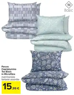 Carrefour Parure Copripiumino Tex Basic in Microfibra offerta