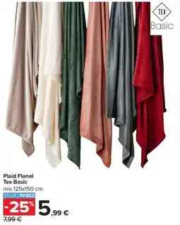 Carrefour Plaid Flanel Tex Basic offerta