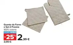 Carrefour Guanto da Forno o Set 2 Presine offerta
