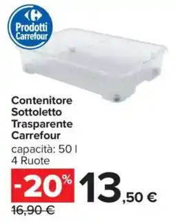 Carrefour Contenitore Sottoletto Trasparente Carrefour offerta