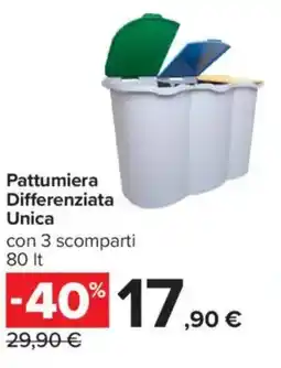 Carrefour Pattumiera Differenziata Unica offerta