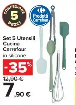 Carrefour Set 5 Utensili Cucina Carrefour offerta