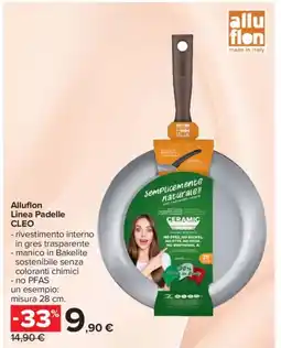 Carrefour Alluflon Linea Padelle CLEO offerta