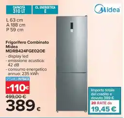 Carrefour Frigorifero Combinato Midea MDRB424FGE020E offerta