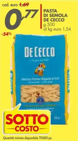 Italmark Pasta di semola DE CECCO offerta