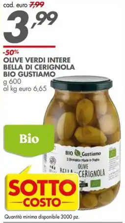 Italmark Olive verdi intere bella di cerignola bio gustiamo offerta