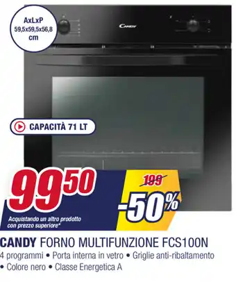 Trony Candy Forno Multifunzione FCS100N offerta