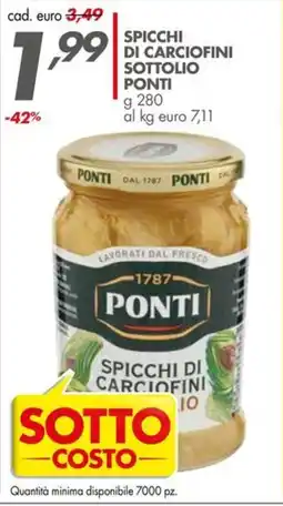 Italmark Spicchi di carciofini sottolio PONTI offerta