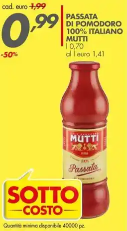 Italmark Passata di pomodoro 100% italiano MUTTI offerta