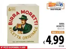 Spazio Conad Birra MORETTI offerta
