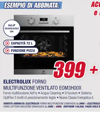 Trony Electrolux Forno Multifunzione Ventilato EOM3H00X offerta