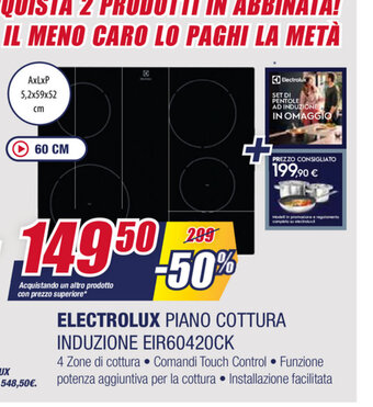 Trony Electrolux Piano Cottura Induzione EIR60420CK offerta