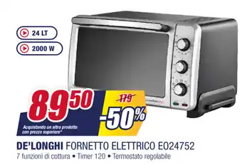 De'Longhu Fornetto Elettrico EO24752