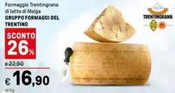 Iper La Grande Formaggio Trentingrana di latte di Malga GRUPPO FORMAGGI DEL TRENTINO offerta