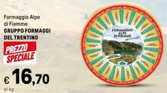 Iper La Grande Formaggio Alpe di Fiemme GRUPPO FORMAGGI DEL TRENTINO offerta