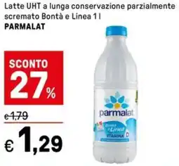 Iper La Grande Latte UHT a lunga conservazione parzialmente scremato Bontà e Linea PARMALAT offerta