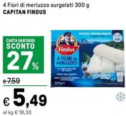 Iper La Grande 4 Fiori di merluzzo surgelati CAPITAN FINDUS offerta