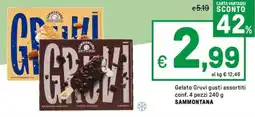 Iper La Grande Gelato Gruvi gusti assortiti conf. 4 pezzi SAMMONTANA offerta