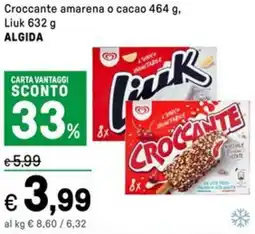 Iper La Grande Croccante amarena o cacao Liuk ALGIDA offerta